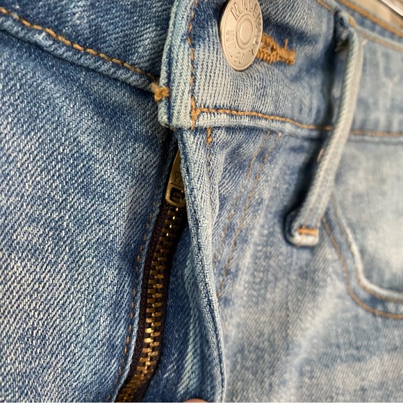 Madewell The Curvy Perfect Vintage Denim Jean Shorts Rolled Hem Sz 26 Boho - Picture 5 of 9